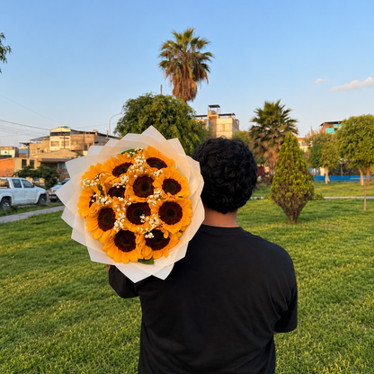 Ramo Deluxe Stellare de 12 Girasoles